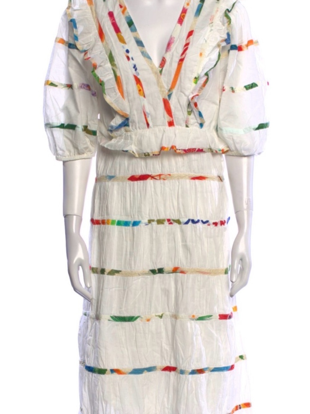 FARM Rio Striped Midi Length Dress S